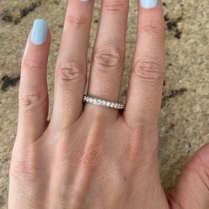 Tacori CZ 925 Sterling Silver Eternity Stackable Size 8